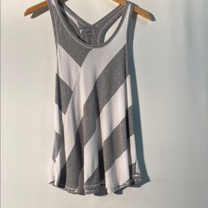 DKNY Gray Asymmetrical Sleeveless Tank Top